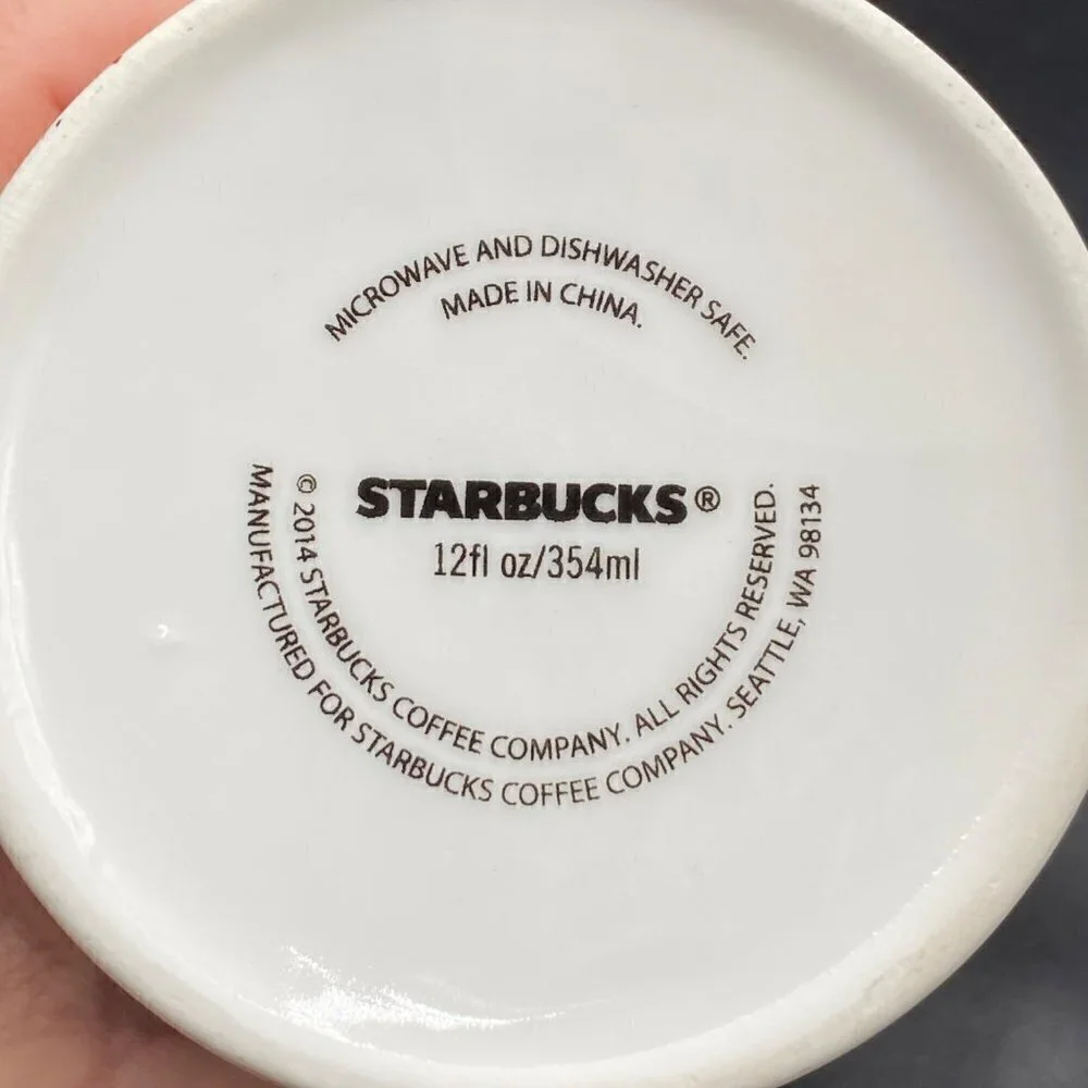2014 Starbucks 12 oz Coffee Cup